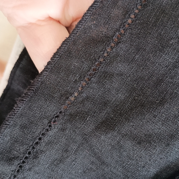 Eileen Fisher Black Sleeveless Irish Linen Dress - Picture 5 of 9